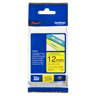 Brother TZE631 Ruban 12mm Noir / Jaune