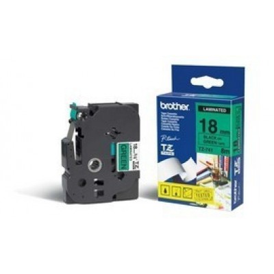 Brother TZE741 Ruban 18 mm Noir / Green
