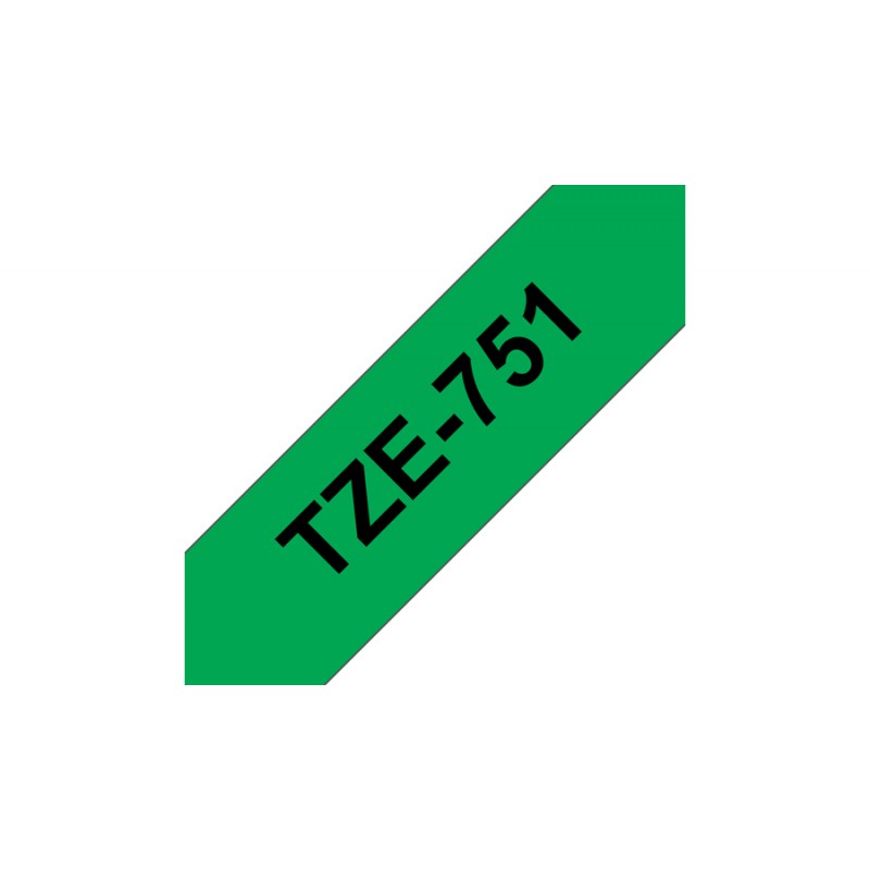 Brother TZE751 Ruban 24 mm Noir / vert