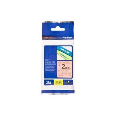 Brother TZEB31 Ruban 12mm BK/Orange Fluo