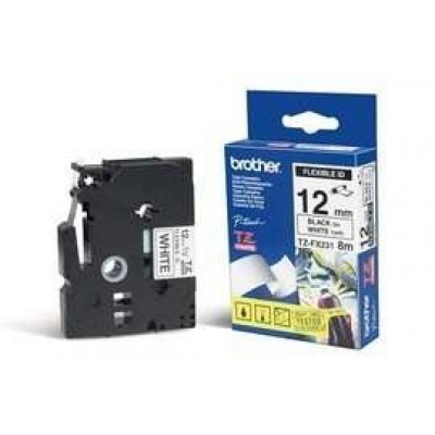 Brother  TZEFX231  Noir/Blanc Flexibl 12