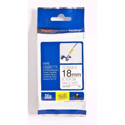 Brother TZEFX241 Noir/Blanc Flexibl 18mm
