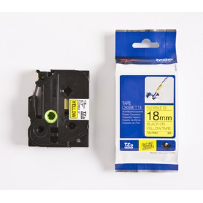 Brother TZEFX641 Noir/Jaune Lam Flex 8mm