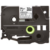 Brother ruban TZEM65 36mm Blan/Transp Ar