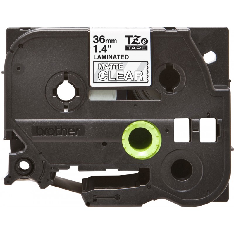 Brother ruban TZEM65 36mm Blan/Transp Ar
