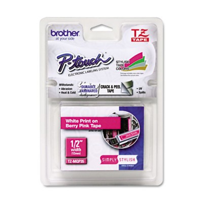 Brother TZeMQP35 Ruban 12mm Rose/Blanc5m