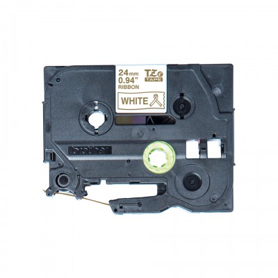 Brother TZE241 Ruban 24mm Or / Blanc