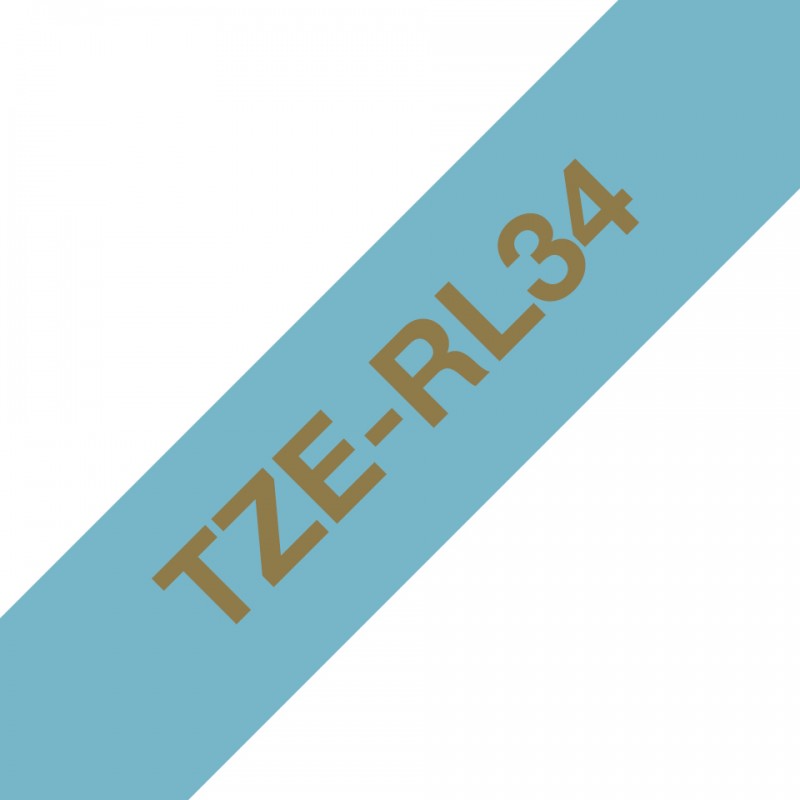 Brother TZERL34 Ruban 12mm Or / Bleu