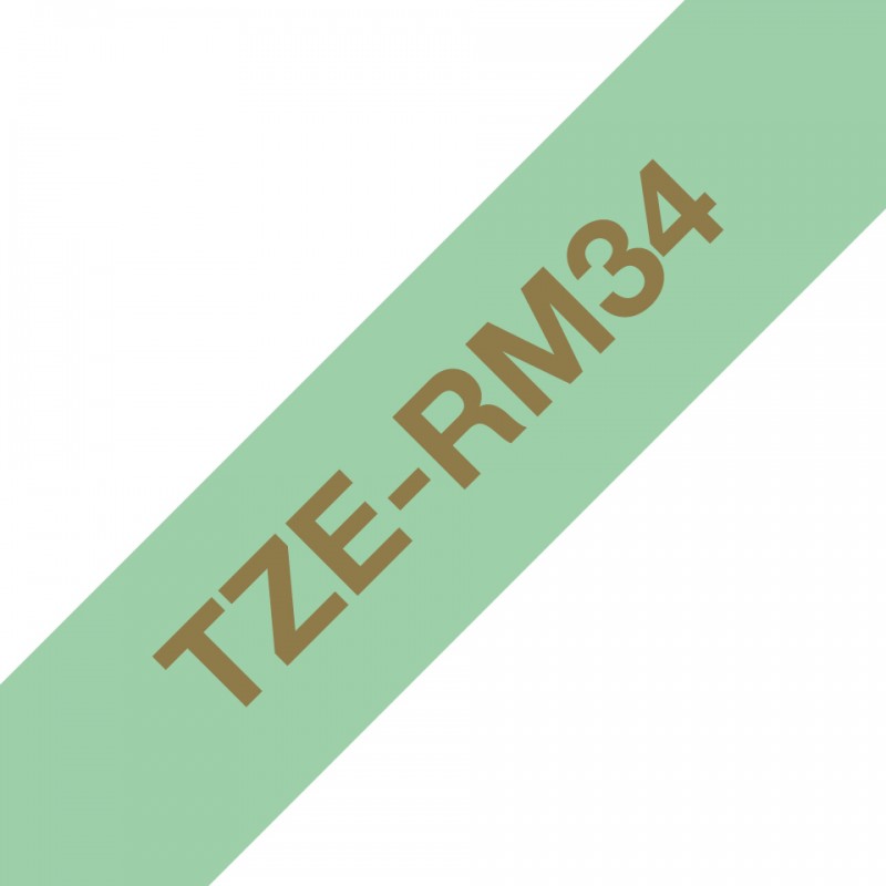 Brother TZERM34 Ruban 12mm Or / Vert