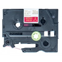 Brother TZERW34 Ruban Or / Bordeaux 12mm