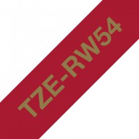 Brother TZERW54 Ruban 24mm Or / Bordeau