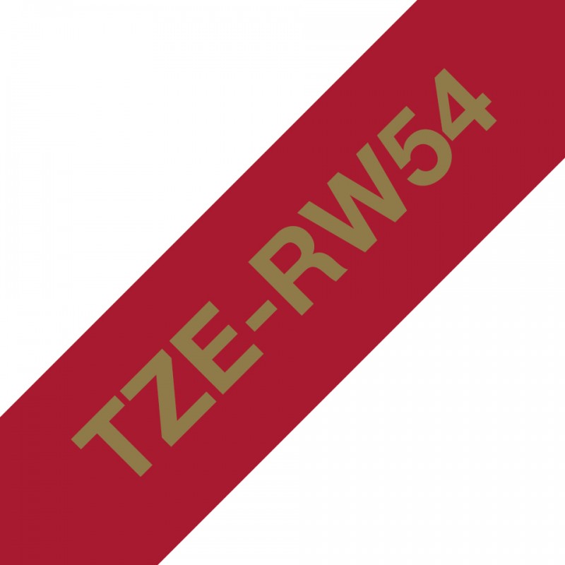 Brother TZERW54 Ruban 24mm Or / Bordeau