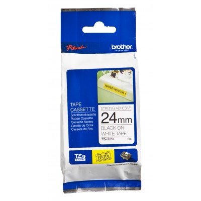 Brother TZES251 Ruban Noir/Blanc 24 mm