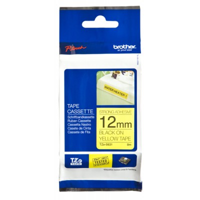 Brother TZES631 Ruban 12mm noir/jaune