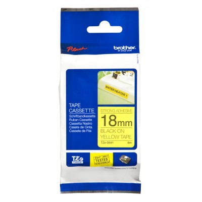 Brother TZES641 Ruban 18mm Noir/Jaune